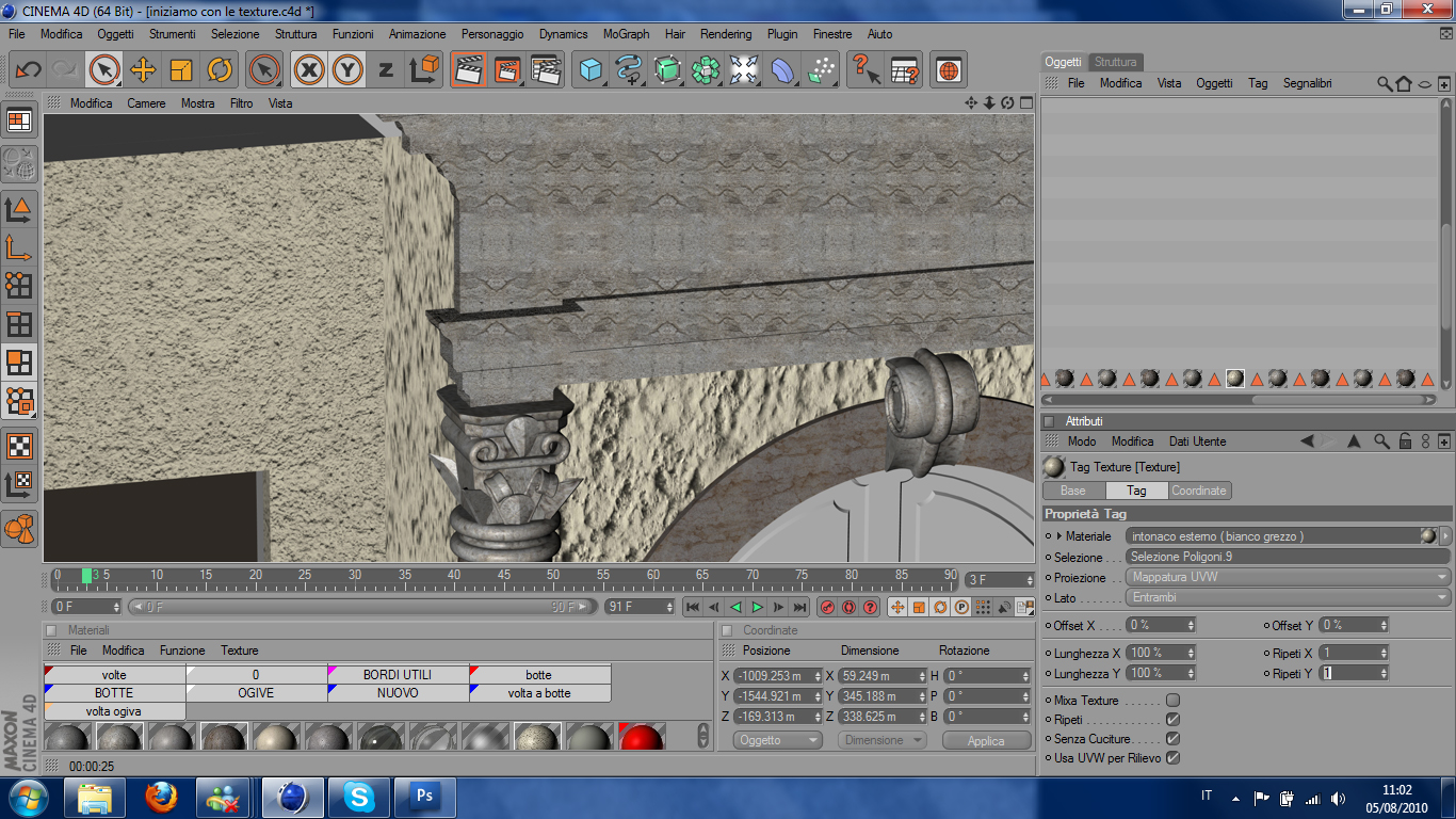 Cinema4D: resa grafica di texture con particolari effetti di rendering